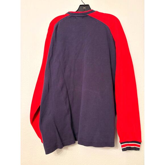 U.S. Polo Assn. Vintage Red & Navy Long Sleeve Knitted Sweatshirt 90s Retro XL - Picture 5 of 8